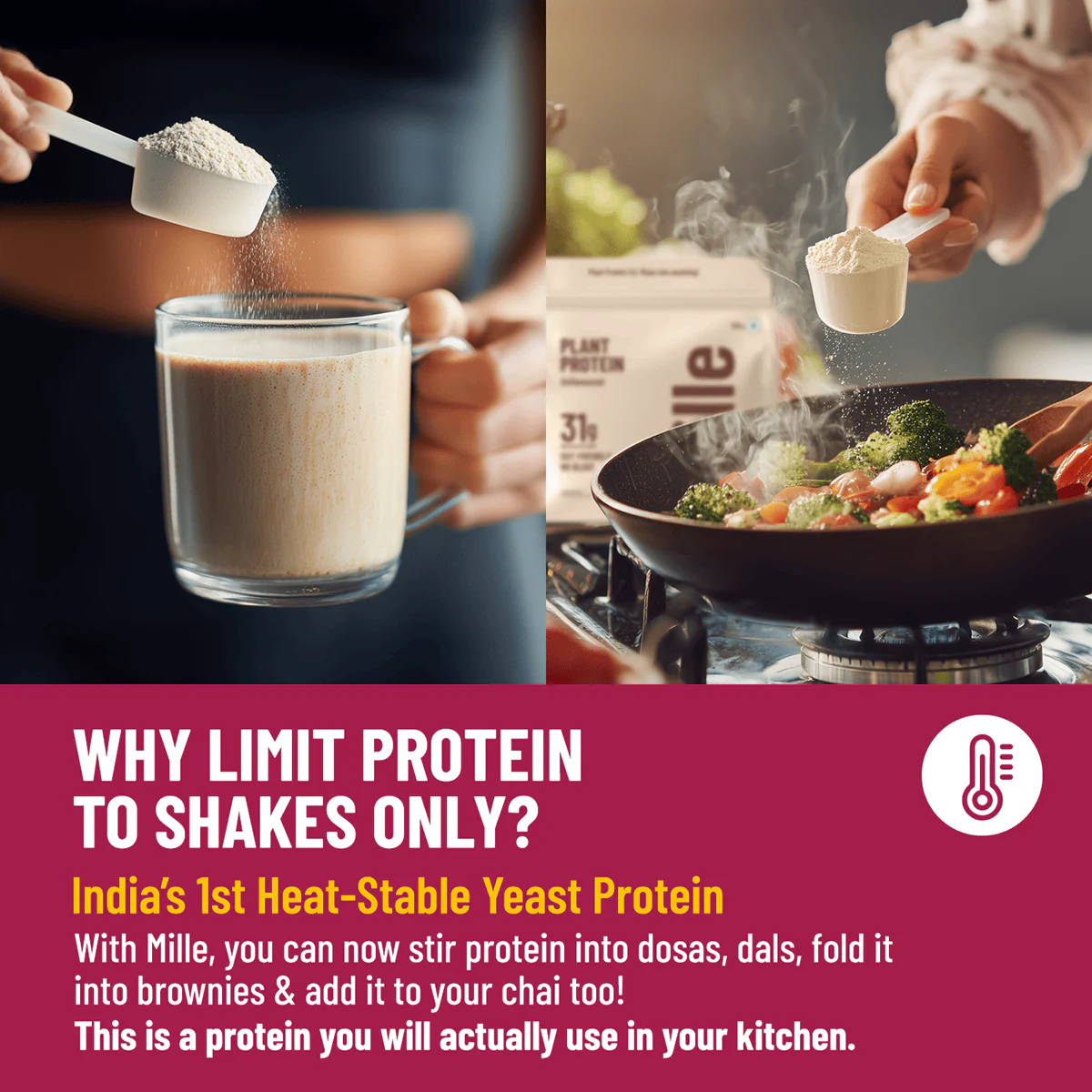 Mille Protein | 31g/Scoop | Unflavoured | Fermented Yeast Protein | No Bloat I Vegan | 38g Trial Pack - Image 8