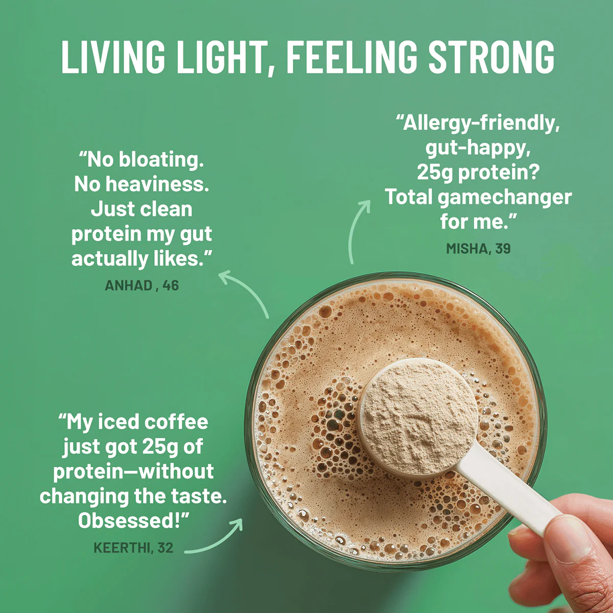 Mille Protein | 25g/Scoop | Coffee Hazelnut | Fermented Yeast Protein | No Bloat I Vegan | 500g - Image 6