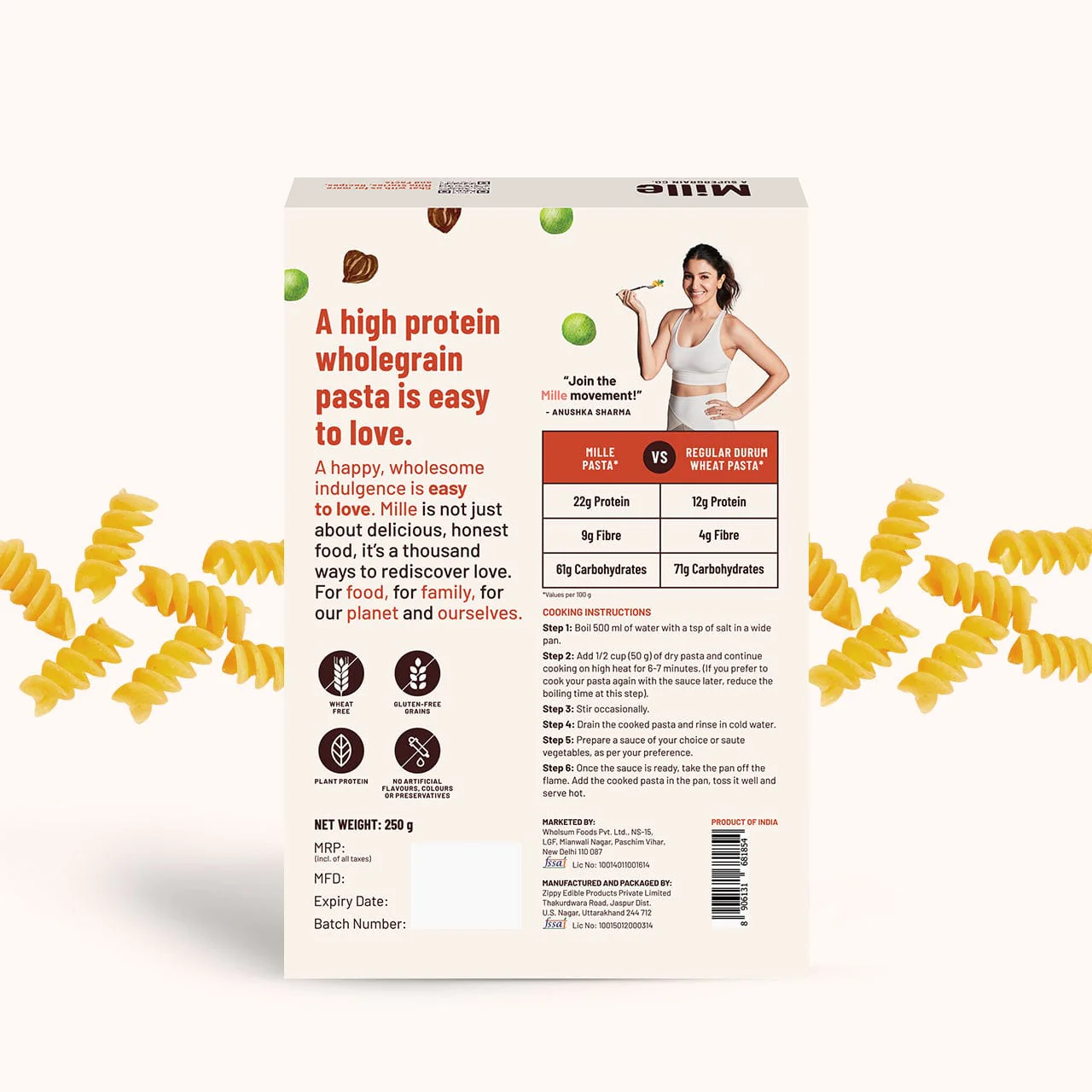 High Protein Pasta | Fusilli | Gluten Free | 21g Protein - Image 10