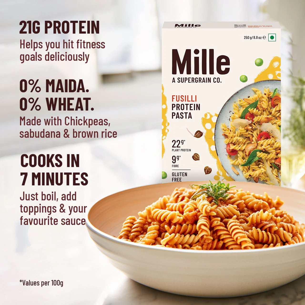 High Protein Pasta | Fusilli | Gluten Free | 21g Protein - Image 4