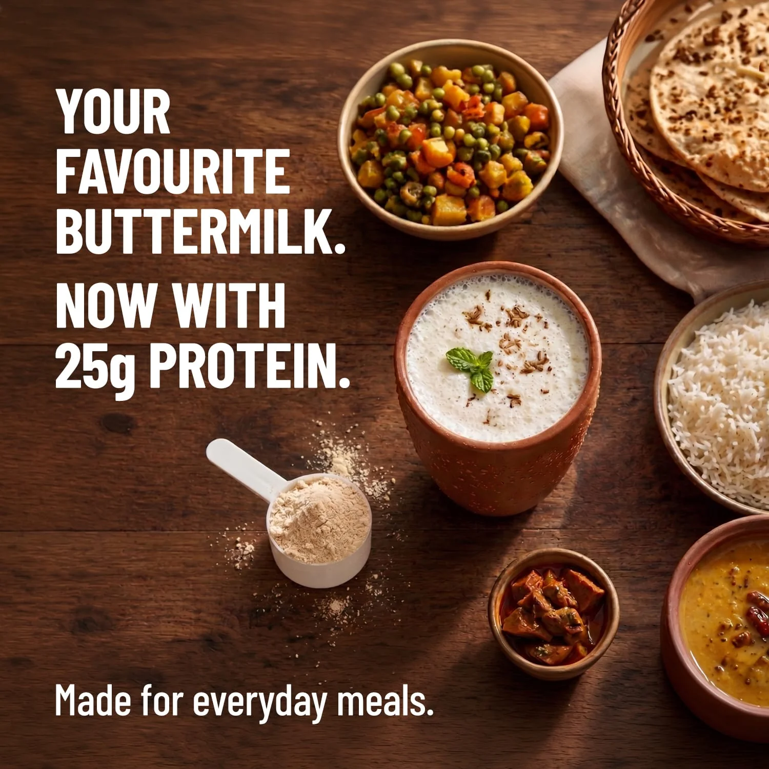 Mille Buttermilk Yeast Protein | 25g Protein Per Serve | Savoury, No Added Sugar | Bio-Fermented Yeast Protein | Gut Friendly | 38g Trial Pack - Image 3