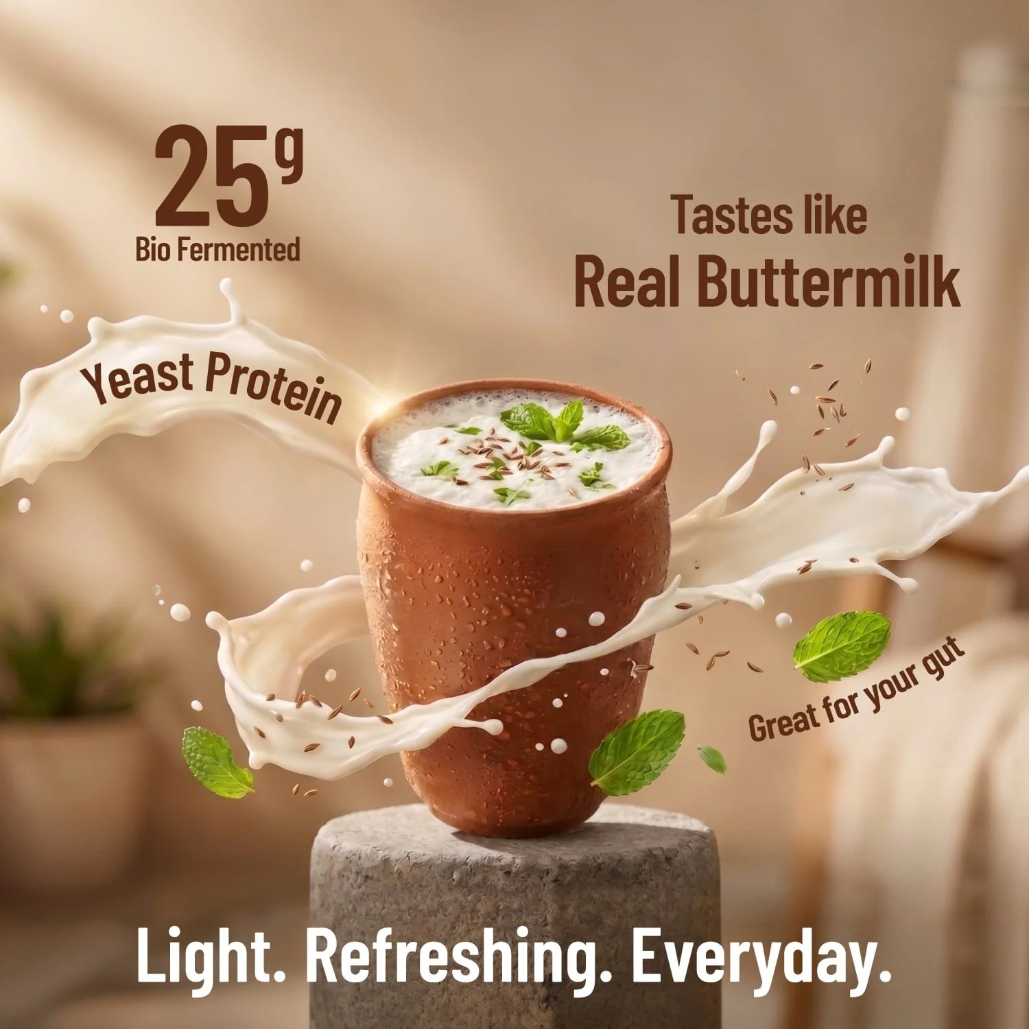 Mille Buttermilk Yeast Protein | 25g/Scoop | Savoury, No Added Sugar | Bio-Fermented Yeast Protein | Gut Friendly | PDCAAS 1.0 - Image 4